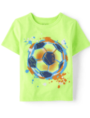 Baby And Toddler Boys Soccer Ball Graphic Tee