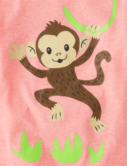 Baby And Niños pequeños Boys Monkey Camisetas estampadas