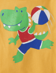 Baby And Toddler Boys Dino Beach Ball Graphic Tee
