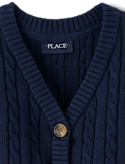 Girls Cable Knit Cardigan