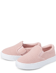Niños pequeños Niña Perforated Slip On Tenis