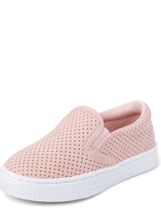 Niños pequeños Niña Perforated Slip On Tenis