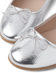Girls silver ballet flats online