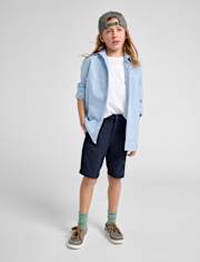 Shorts chinos uniformes de secado rápido para niños