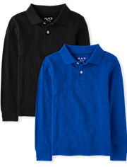 Boys Uniform Soft Pique Polo 2-Pack