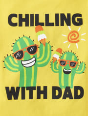 Baby And Toddler Boys Chilling With Dad Graphic Tee