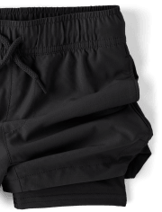 Boys Quick Dry Lined Pull On Jogger Shorts