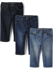 Baby And Toddler Boys Straight Jeans 3-Pack