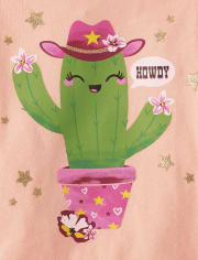 Baby And Toddler Girls Cactus Graphic Tee