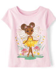 Baby And Toddler Girls Fairy Graphic Tee