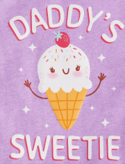 Baby And Toddler Girls Ice Cream Graphic Tee