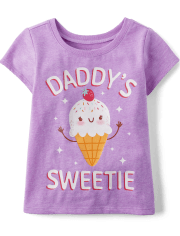 Baby And Toddler Girls Ice Cream Graphic Tee