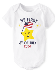Unisex Baby First 4th Of July Graphic Bodysuit