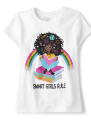 Girls Smart Girls Rule Graphic Tee