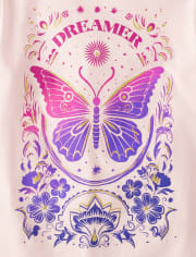Girls Dreamer Butterfly Graphic Tee