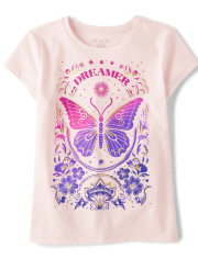 Girls Dreamer Butterfly Graphic Tee