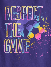 Girls Soccer Respect The Game Graphic Tee