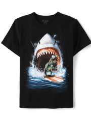 Boys Dino Shark Graphic Tee