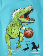 Boys Dino Basketball Graphic Tee