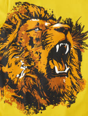 Camiseta con estampado de león para niño