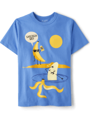 Camiseta con gráfico de plátano para niños