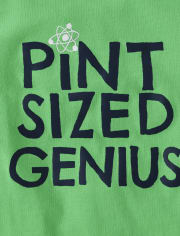 Camiseta con gráfico Genius del tamaño de una pinta para bebés y niños pequeños