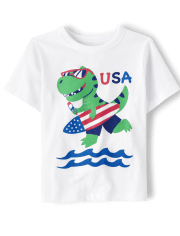 Baby And Toddler Boys Americana Dino Graphic Tee