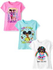 Niña Camisetas estampadas 3-Pack