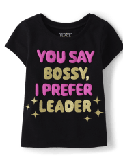 Baby And Toddler Girls Leader Graphic Tee