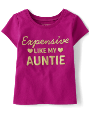 Baby And Toddler Girls Auntie Graphic Tee