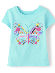 Baby And Toddler Girls Butterfly Graphic Tee