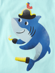 Baby And Toddler Boys Pirate Shark Graphic Tee