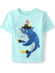 Baby And Toddler Boys Pirate Shark Graphic Tee