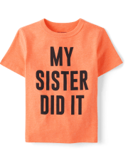 Baby And Toddler Boys My Sister Did It Graphic Tee