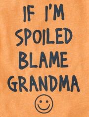 Baby And Toddler Boys Blame Grandma Graphic Tee