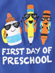 Toddler Boys First Day Preschool Graphic Tee