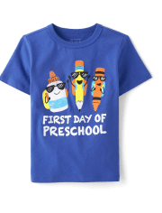 Toddler Boys First Day Preschool Graphic Tee
