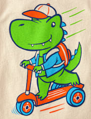 Baby And Toddler Boys Dino Scooter Graphic Tee