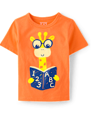 Baby And Toddler Boys Giraffe Book Graphic Tee