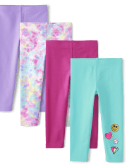 Toddler Girls Tie Dye Leggings 4-Pack