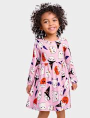 Baby And Toddler Girls Halloween Cat Everyday Dress
