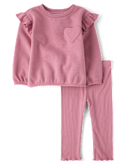 Toddler Girls Heart 2-Piece Outfit Set