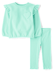 Toddler Girls Heart 2-Piece Outfit Set