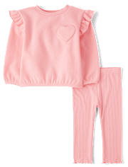 Toddler Girls Heart 2-Piece Outfit Set