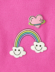 Niños pequeños Niña Rainbow Fleece Conjunto de 2 piezas