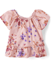 Baby And Toddler Girls Floral Peplum Top