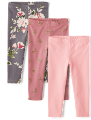 tout-petit, fille Scintillant Papillon Leggings 3-Pack