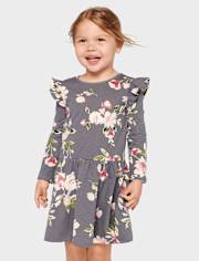 Baby And Niños pequeños Niña Floral Flutter Vestidos