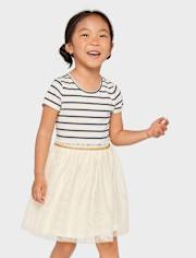 Baby And Toddler Girls Striped Tutu Dress