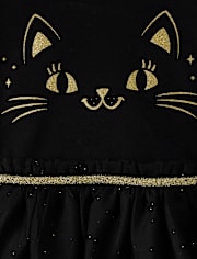 Robe tutu chat pailleté pour bébés et petites filles
